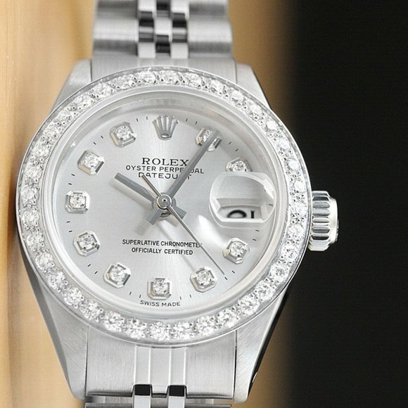 MINT!  ROLEX DATE JUST 18K WHITE GOLD! STUNNING!